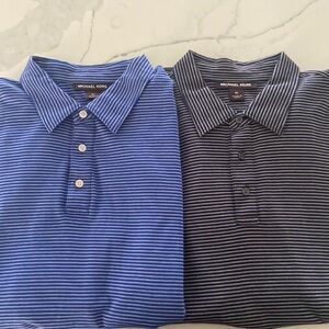 Michael Kors Blue Striped Men's Shirt & Black Striped Men’s Shirt
